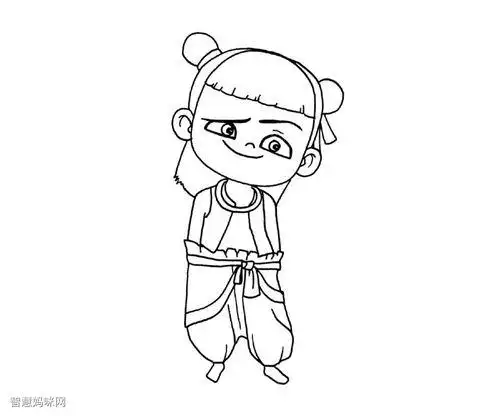 简笔画哪吒 简笔画哪吒的画法