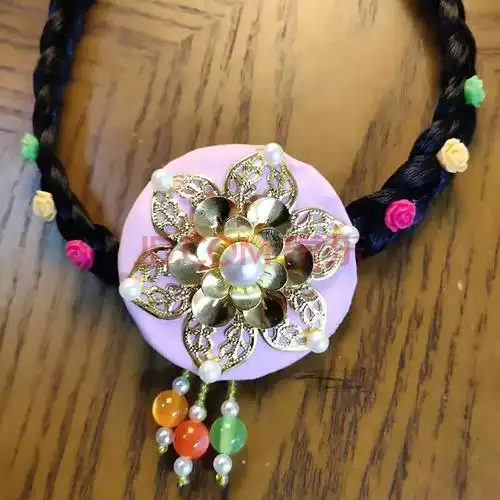 韩国发饰朝鲜族传统发饰可爱少数民族韩服表演出头饰配件发箍发绳