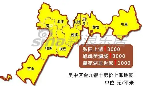 苏州涨价地图吴中区