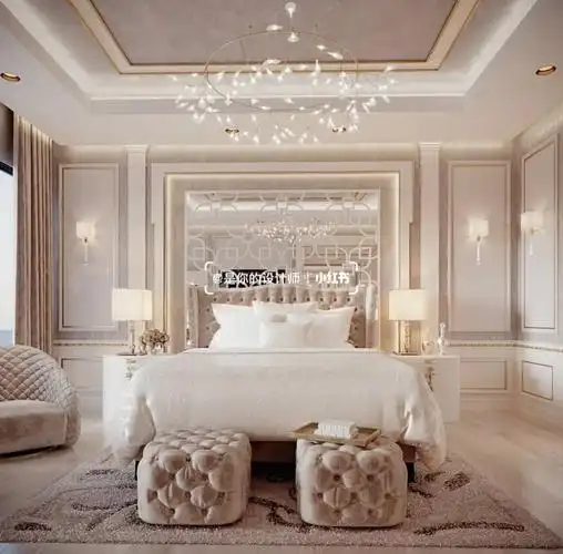 奶油色系轻奢风卧室套房设计来啦