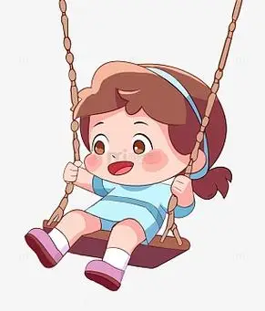荡秋千的小女孩