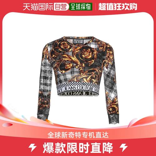 香港直邮潮奢 versace jeans 女士上衣范思哲