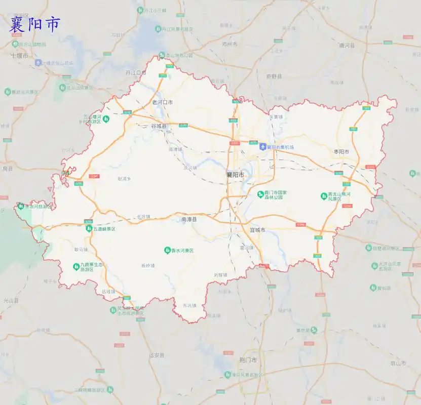 地理百科 区县市地图轮廓.襄阳市,原称襄樊,湖北省辖地级市, - 抖音