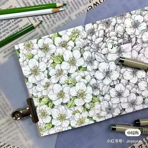 58张水彩线描装饰画,冷暖搭配,疏密有度,色彩大饱眼福,超赞!