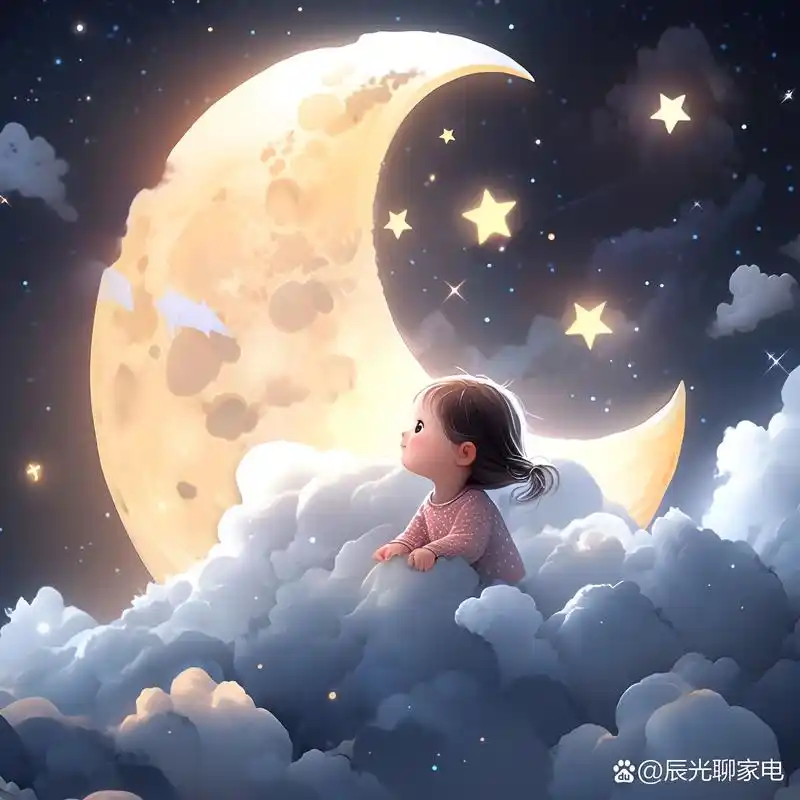 旧漫头像 | 坐在月亮上的小女孩