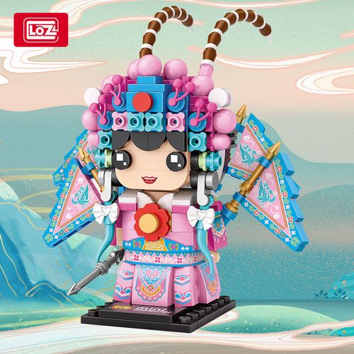 (loz)小颗粒积木成人拼装模型男女孩儿童玩具国潮生日礼物1541刀马旦