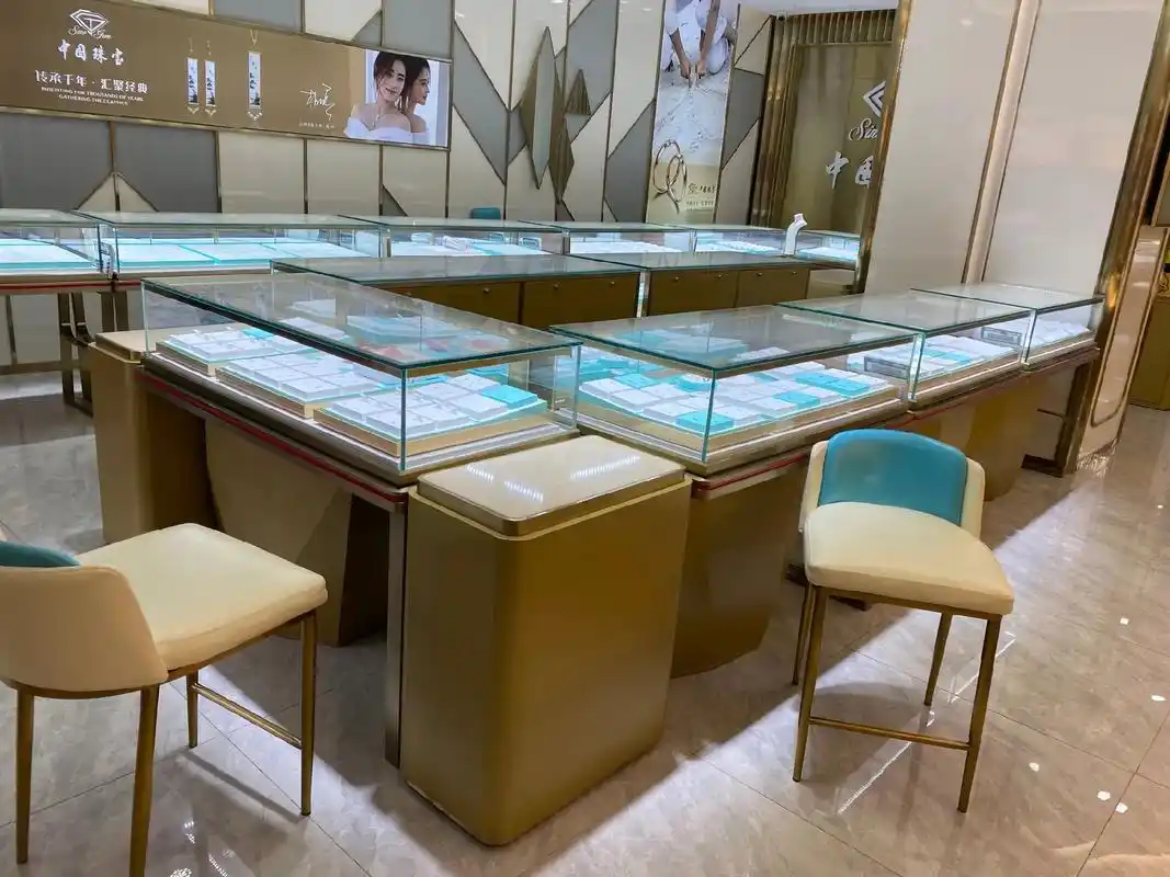 全网高价回收二手珠宝展柜黄金珠宝玻璃柜台