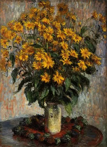 油画花卉太阳花