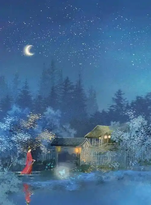 灯火钱塘三五夜,明月如霜,照见人如画.