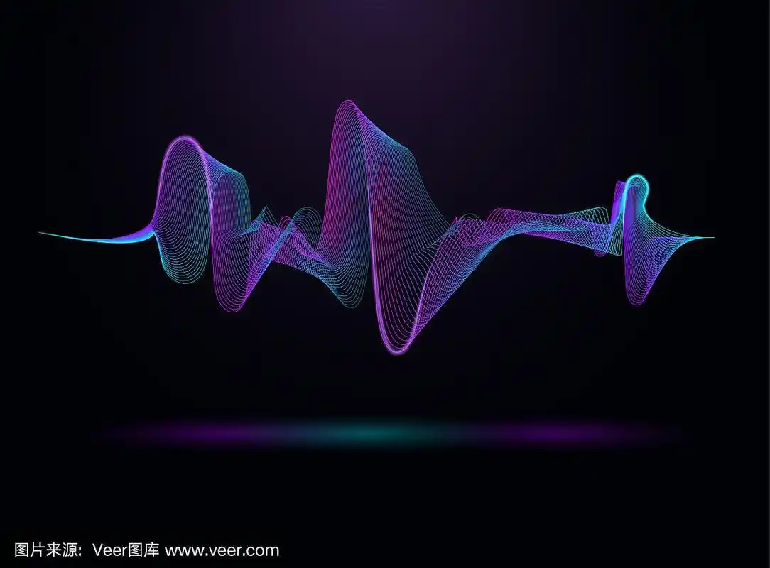 音频波形矢量图.波的音乐原声唱片