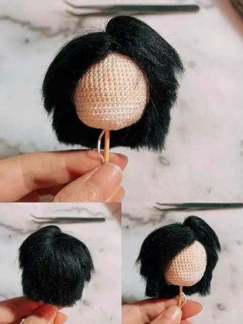 太爱了#我的手工日常  #钩针编织  #假发