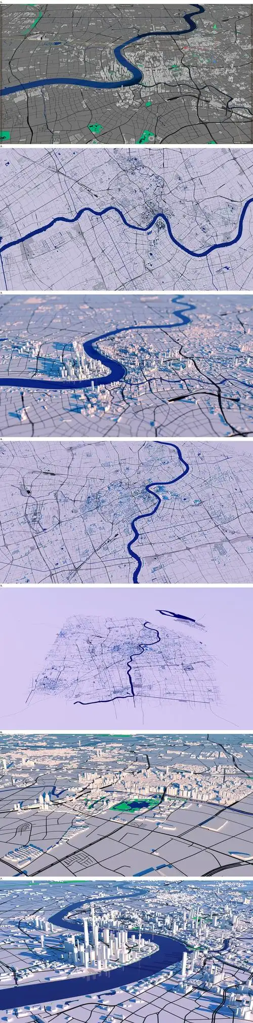 上海市区三维立体地图