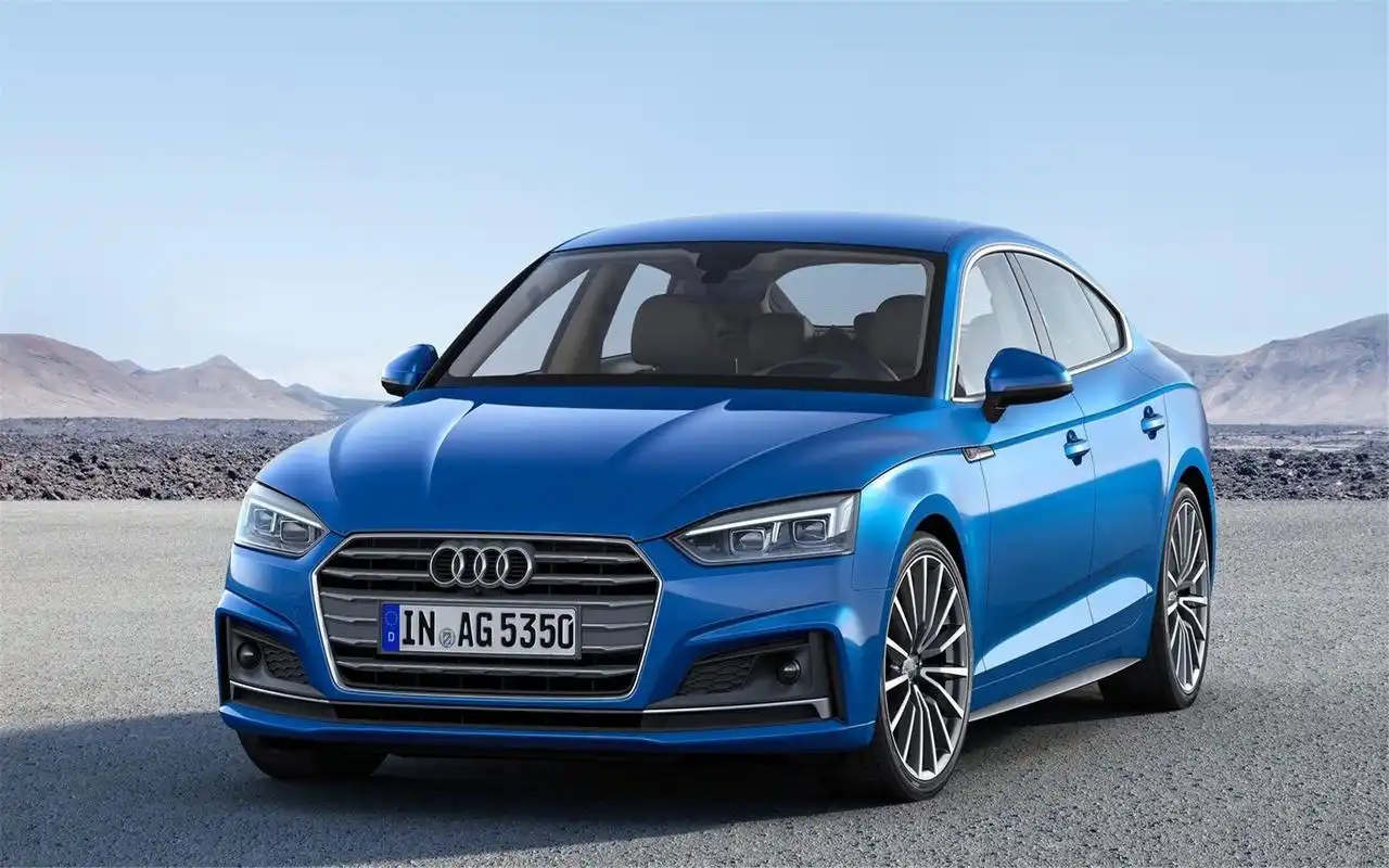 奥迪a5时尚蓝色汽车高清壁纸图片大全