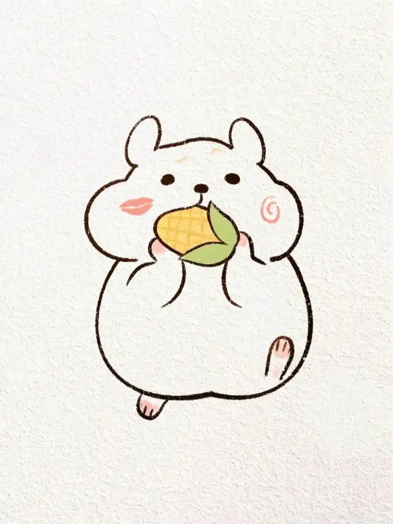 96可爱简笔画14/100|画个我的宝贝仓鼠 给大家介绍下我的宝贝崽子