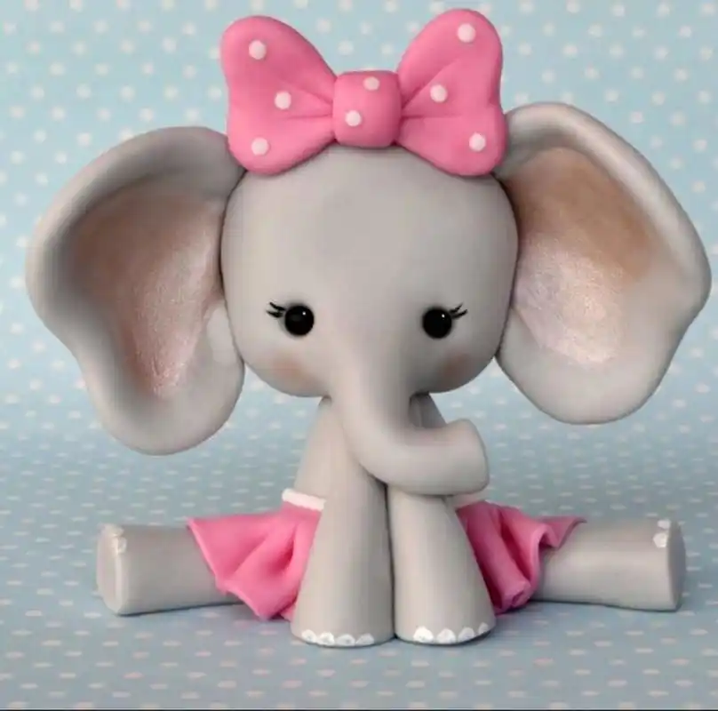 粘土手工 动物大象黏土手作创意手工diy