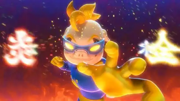 猪猪侠之五灵守卫者:超人强的变身画面,特效可以给五分-母婴亲子视频