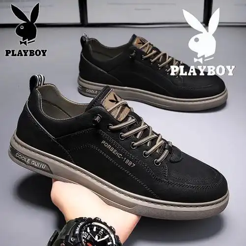 花花公子小白板鞋男时尚旅游鞋学生休闲鞋2023春秋季新款透气轻便运动