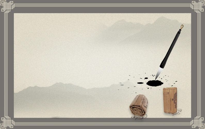 画卷卷轴古典印刷背景