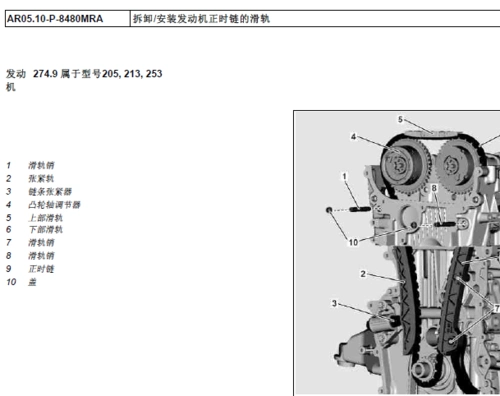 奔驰c200 274920发动机正时