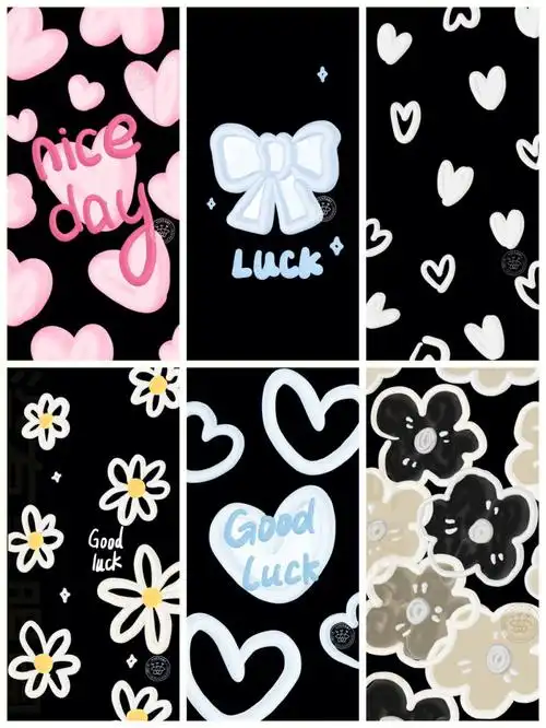 104200原创简约ins风爱心蝴蝶结壁纸