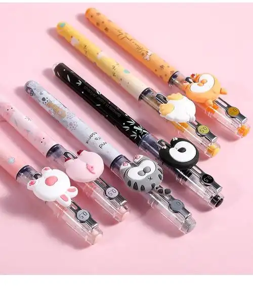 晨光萌屁屁限定盲盒中性笔m2406速干直液式走珠笔05全针管签字笔1支装