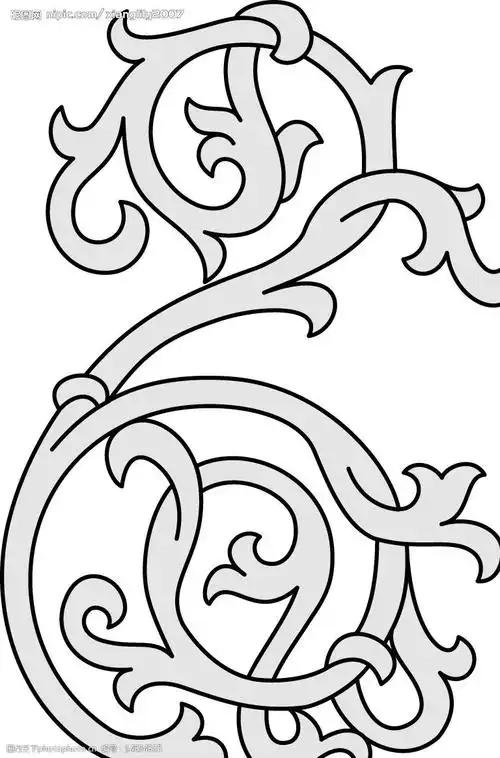 西方花草纹样图片