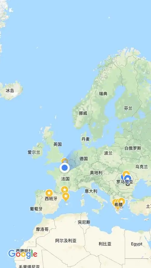 google地图上的法国巴黎
