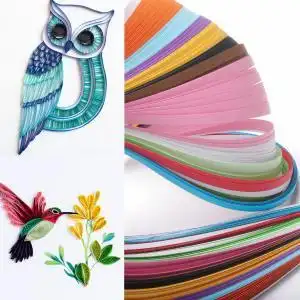 儿童初学者衍纸画材料包工具套装手工diy创意折纸卷纸画彩色纸条