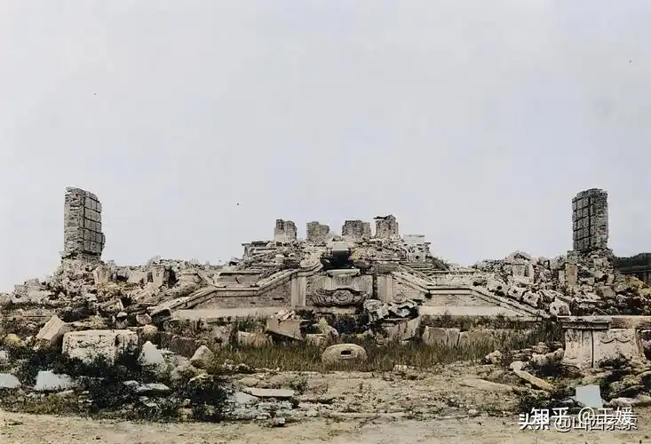 实拍1922年的圆明园彩色老照片,太可惜了 - 知乎