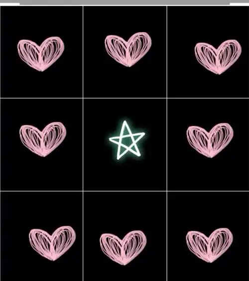 a&a原创壁纸#{黑底}模式,正方形的壁纸,萌萌的九宫格,晚一点还会有白