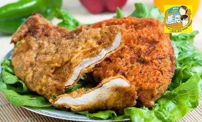 chicken cutlet with bubble tea