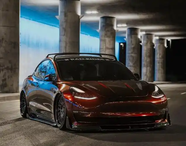 特斯拉model3改装案例图片欣赏外观颜色轮毂