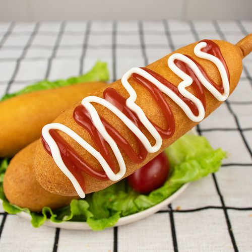 黄金热狗棒8支韩国街头油炸小吃脆皮香肠半成品640g正大黄金热狗棒640