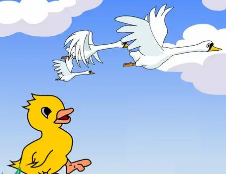 童话故事插图简笔画丑小鸭 简笔画图片大全-蒲城教育文学网