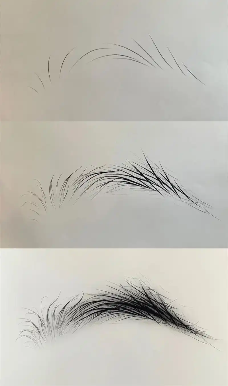 野生线条眉步骤图,收藏起来#美业培训 #野生眉 #眉型设计 - 抖音