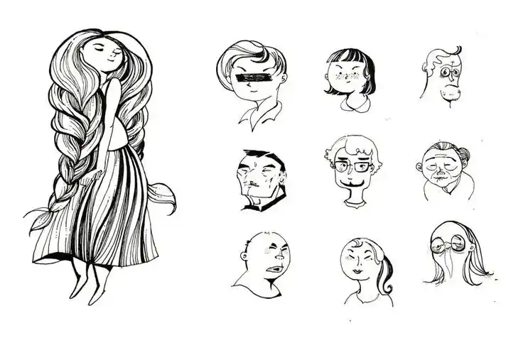 小人儿手绘练习