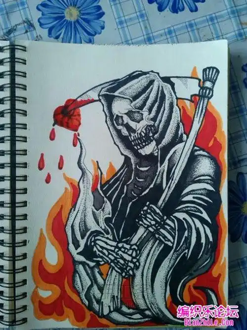 死神简笔画漫画死神炫酷简笔画儿童镰刀死神简笔画步骤死神的简笔画