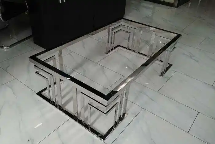镜面不锈钢茶几架子案例图片