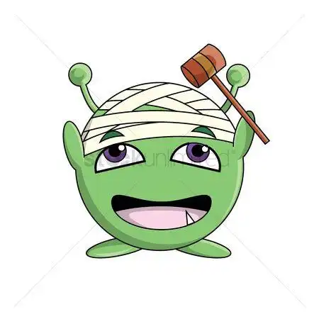 挥舞的手 : cute monster waving hands