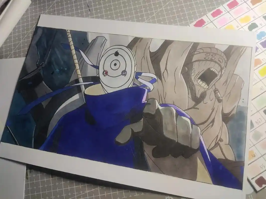 火影忍者#白面具 #动漫手绘  - 抖音