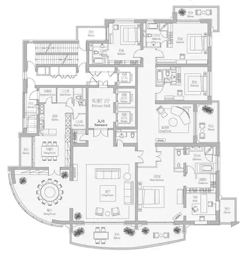 a栋360度阔景户型_汤臣一品