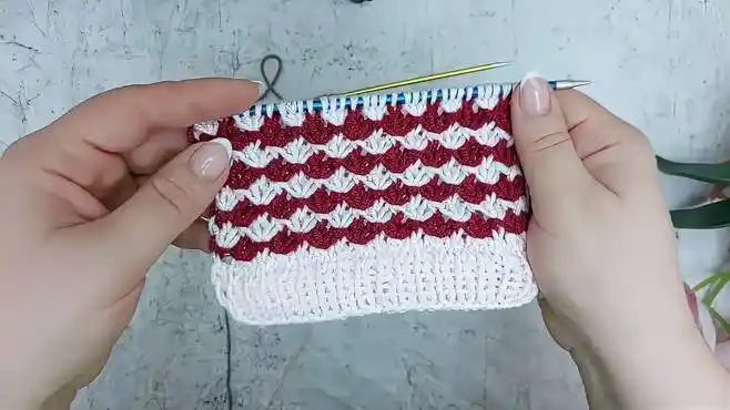 儿童毛衣双色针织花样,简单易织,漂亮大方,给女孩织套衫也不错-生活