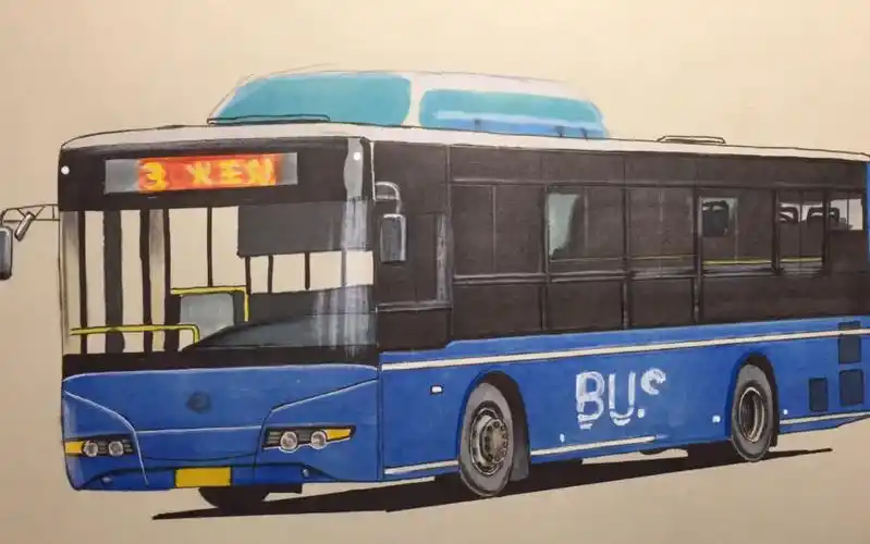 手绘宇通公交车,经不经典