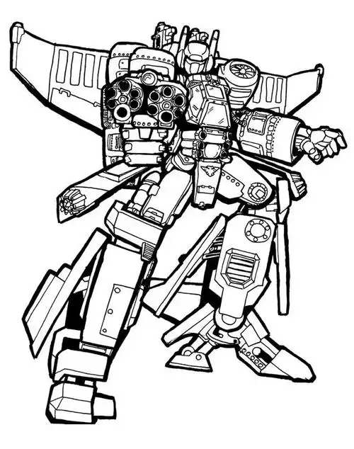 变形金刚图片插画线稿