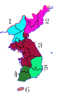 朝鲜语的方言根据朝鲜半岛的行政区域可以分为 六种