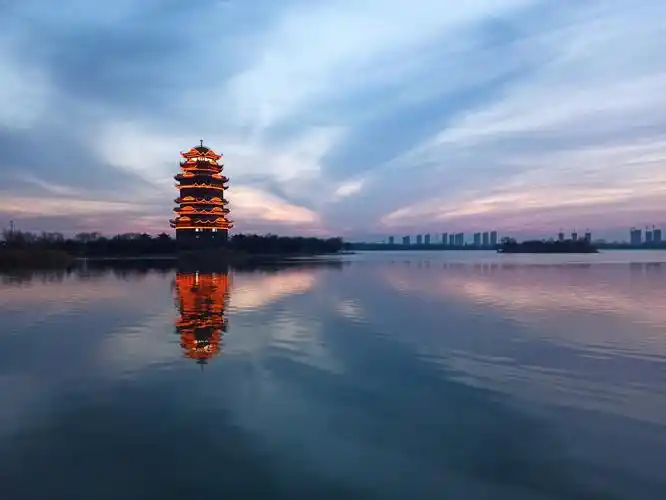 元宵佳节天女散花拍摄于2021年2月26日滨州蒲湖风景区