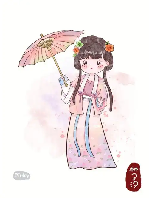 古风插画  #自学水彩  #procreate  #水彩   #鱼小沫水彩96萌版