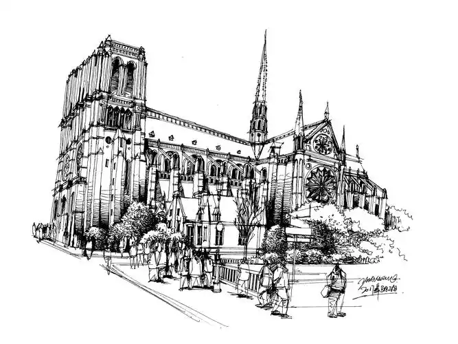 钢笔建筑速写|插画|创作习作|白鹿猿 - 原创作品 - 站酷 (zcool)