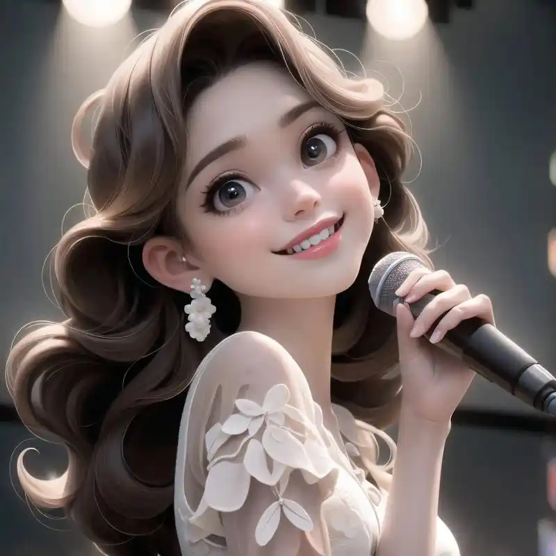 迪士尼公主风头像92唱歌女孩系列