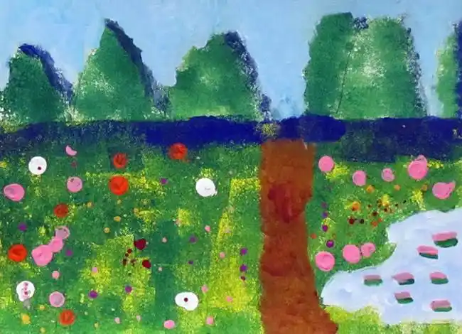 春天以春天为主题的水粉画大全-美好的春天春天的色彩学生水粉画欣赏